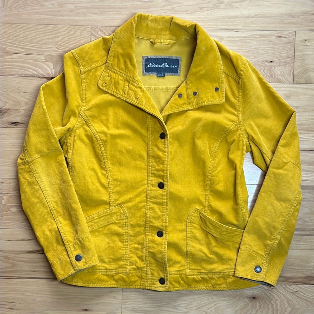 Eddie Bauer Mustard Yellow Corduroy Jacket